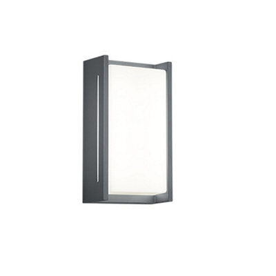 Luminosa Lighting Luminosa Indus Modern 2 Light Outdoor Modern Wall Lamp Anthracite 3000K Ip54 - Uk Stock - image 1