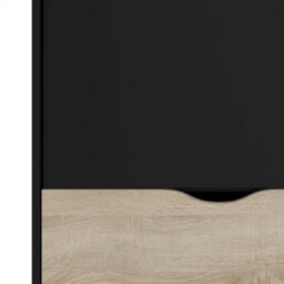 Wyld Haus Sapporo 2-Door 2-Drawer Wardrobe In Black & Natural Oak 2001X987X581mm - thumbnail 7