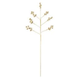 Glitter Berry Pick Christmas Decoration Ornament X 1 73Cm Gold