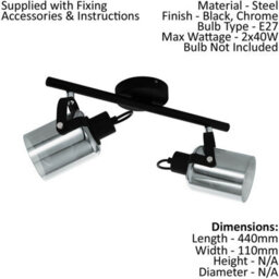 Stylish Black Chrome Flush Ceiling Light With Vaporized Glass Shade - thumbnail 2
