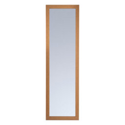 Oak Effect Rectangular Overdoor Mirror Framed Mirror (H)135Cm (W)38.5Cm