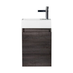 Plum&clay Condense Dark Oak Wall Hung Cloakroom Vanity Unit (W)390mm - thumbnail 6