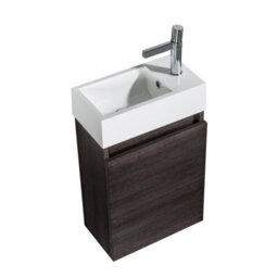 Plum&clay Condense Dark Oak Wall Hung Cloakroom Vanity Unit (W)390mm - thumbnail 4