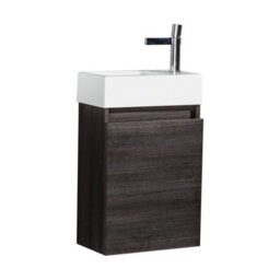 Plum&clay Condense Dark Oak Wall Hung Cloakroom Vanity Unit (W)390mm - thumbnail 5