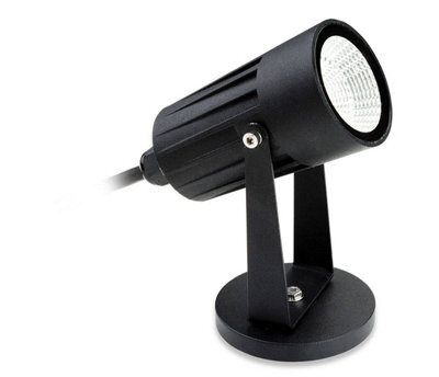 Luminosa Lighting Luminosa Led 1 Light Outdoor Wall Light & Spike Spot Black Ip44