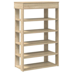 Berkfield Shoe Rack Sonoma Oak 60X30X98 Cm Engineered Wood - thumbnail 2