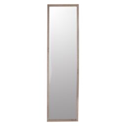 Oak Effect Rectangular Wall-Mounted Full Length Framed Mirror, (H)125Cm (W)34Cm - thumbnail 2