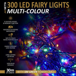 NETTA 300 Led 30M Fairy String Christmas Tree Lights Outdoor And Indoor Plug In -  Multi Colour - thumbnail 2
