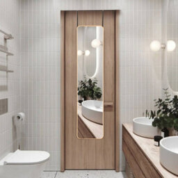 Living And Home Gold Rectangle Full Length Mirror Wall Mounted Or Over The Door Floor Mirror Framed Mirror Round Corner 28 X 118 Cm - thumbnail 2