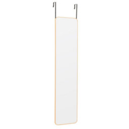 Living And Home Gold Rectangle Full Length Mirror Wall Mounted Or Over The Door Floor Mirror Framed Mirror Round Corner 28 X 118 Cm - thumbnail 4