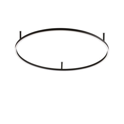 Ideal Lux Oracle Slim 90Cm Non Dim 4000K Round Integrated Led Semi Flush Ceiling Light Black