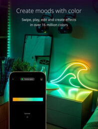 Twinkly Flex App-Controlled Flexible Light Tube With Rgb (16 Million Colours) Leds. 3 Meters. White Wire. Indoor Smart Home Light - thumbnail 3