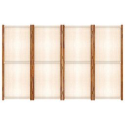 Berkfield 4-Panel Room Divider Cream White 280X180 Cm - thumbnail 6