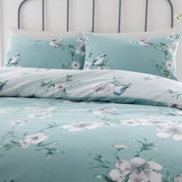 Gc Gaveno Cavailia Floral Birds Green Double Duvet Set With Pillowcase,luxurious Reversible Quilt Cover. - thumbnail 2