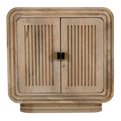 Buttercup Farm Hudson Carved Mini Sideboard - Mango Wood - L40 X W63 X H63 Cm - image 1