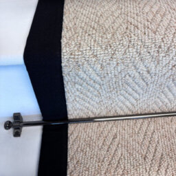 RainbowHome Herringbone Keswick Cream Fleck Stair Runner With 100% Cotton Black Border 70 650 - thumbnail 2