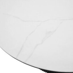 Home Detail Oscar Round Sintered Stone Japandi Side Table With Black Base - thumbnail 5