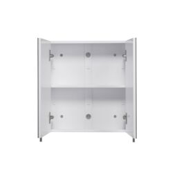 Croydex Cullen Gloss White Wall-Mounted Double Bathroom Cabinet (H) 500mm (W) 450mm (D) 12Cm - thumbnail 4