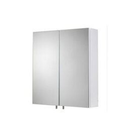 Croydex Cullen Gloss White Wall-Mounted Double Bathroom Cabinet (H) 500mm (W) 450mm (D) 12Cm