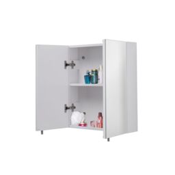 Croydex Cullen Gloss White Wall-Mounted Double Bathroom Cabinet (H) 500mm (W) 450mm (D) 12Cm - thumbnail 7