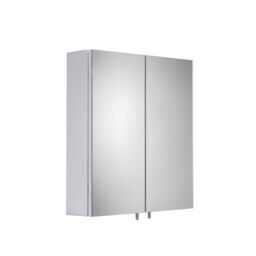 Croydex Cullen Gloss White Wall-Mounted Double Bathroom Cabinet (H) 500mm (W) 450mm (D) 12Cm - thumbnail 3