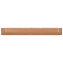Berkfield Garden Raised Bed Brown 400 X 80 X 44 Cm Steel - thumbnail 5