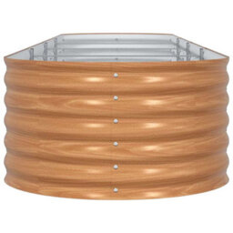 Berkfield Garden Raised Bed Brown 400 X 80 X 44 Cm Steel - thumbnail 6