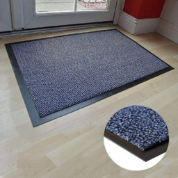 Wadan Blue 60X150 Cm Door Mat - Heavy Duty Washable Non-Slip Rubber Back Entrance Rug - Shoes Scraper Barrier Mat Indoor & Outdoor - thumbnail 1