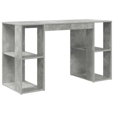 Berkfield Modern Grey Computer Desk Concrete Grey