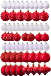 Christmas Tree World The Red & White Bauble 60Pc Base Set