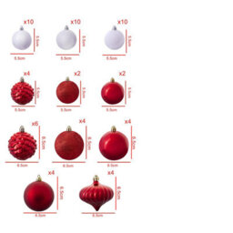Christmas Tree World The Red & White Bauble 60Pc Base Set - thumbnail 4
