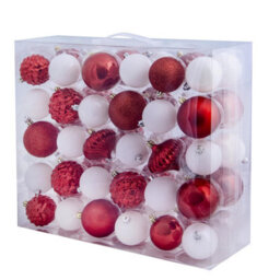 Christmas Tree World The Red & White Bauble 60Pc Base Set - thumbnail 2