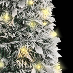 Berkfield Artificial Christmas Tree Pop-Up Flocked Snow 100 Leds 150 Cm - thumbnail 4