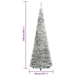 Berkfield Artificial Christmas Tree Pop-Up Flocked Snow 100 Leds 150 Cm - thumbnail 9