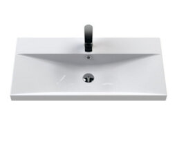 Hudson Reed Juno Wall Hung Single Soft Close Drawer Vanity Unit With Thin-Edge Basin In Autumn Oak Finish, 800mm - thumbnail 2