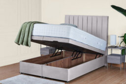 UKBEDFURNITURE Wilton Plush Silver End Opening Divan Ottoman Bed With 54 Inch Headboard - thumbnail 2