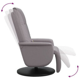 Vidaxl Massage Recliner Chair With Footrest Grey Faux Leather - thumbnail 6
