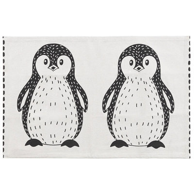 Beliani Kids Rug Hajdarabad White 60 X 90 Cm Cotton - image 1