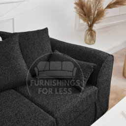 Furnishings For Less UK Paris Charcoal Boucle Fabric 3 Piece Sofa Suite 2 1 1 Scatter - thumbnail 5