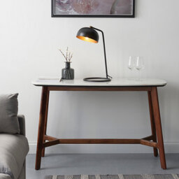 Anson Lighting Briane Black And Antique Brass Industrial Style 1 Light Table Light - thumbnail 2