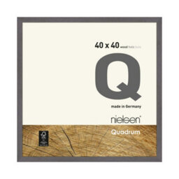 Nielsen Quadrum 40 X 40Cm Grey Wooden Picture Frame With Float Glass And Push/turn Clips