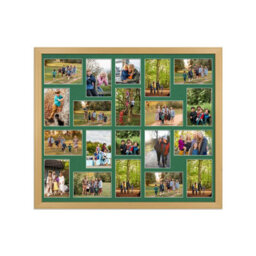 AK Frames 80X70Cm Country Pine Classic Multi Photo Frame With Emerald Mount - Holds 20 Apertures (18X) 6X4, (2X) 4X4 Photos - thumbnail 1