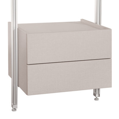 Spacepro Relax Grey Linen Effect Drawer Box (H)380mm (W)550mm (D)500mm