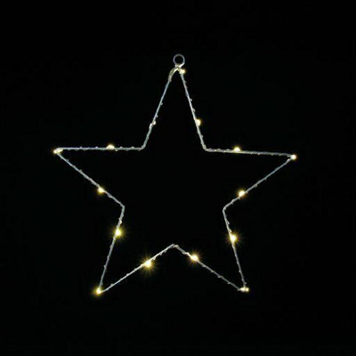 Snowtime Christmas Silhouette Light Star 30Cm Battery Operated Warm White