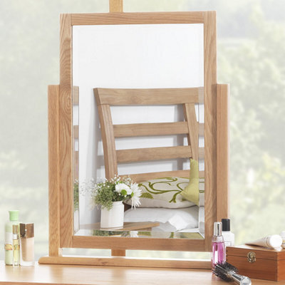 Statement Furniture Edward Hopper Oak Dressing Table Mirror - image 1