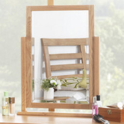 Statement Furniture Edward Hopper Oak Dressing Table Mirror - thumbnail 1