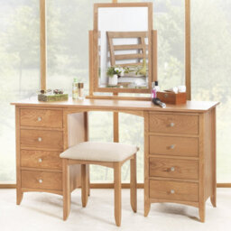 Statement Furniture Edward Hopper Oak Dressing Table Mirror - thumbnail 3