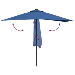 Berkfield Modern Garden Parasol Azurblau Large Fabric - thumbnail 9