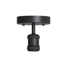 2 Pack Of Single Head Fully Earth Ceiling Light Retro Flush Mount Black E27 Lamp Holder Sconce Pendent Set For Living Room - thumbnail 7