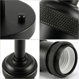 2 Pack Of Single Head Fully Earth Ceiling Light Retro Flush Mount Black E27 Lamp Holder Sconce Pendent Set For Living Room - thumbnail 8